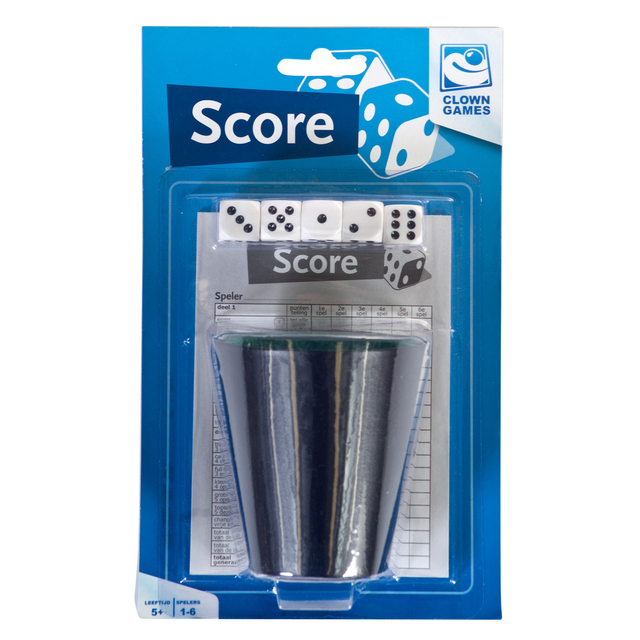 Spel dobbelset en scoreblok Clown afbeelding