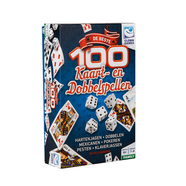 Spel speelkaarten en dobbelen Clown afbeelding