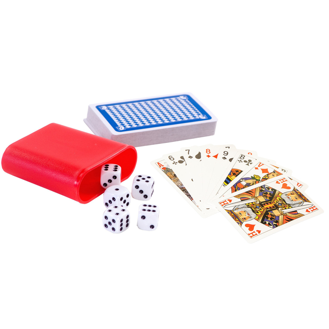 Spel speelkaarten en dobbelen Clown — Foto 2 van 2