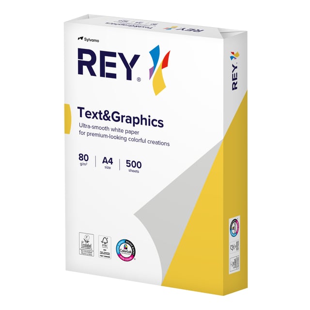 Kopieerpapier Rey Text & Graphics A4 80gr wit 500 vel afbeelding