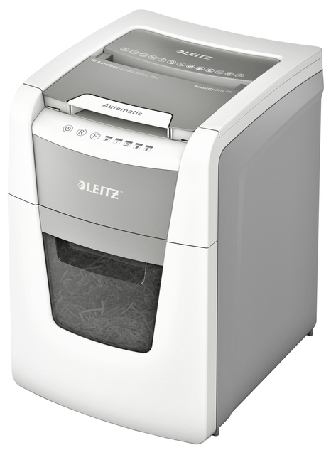 Leitz 80120000 papiervernietiger Microversnippering 22 cm Grijs, Wit afbeelding
