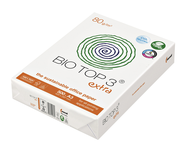 Kopieerpapier BioTop 3 A3 80gr naturel 500 vel afbeelding