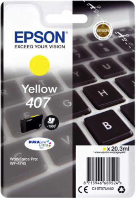 Inktcartridge Epson 407 T07U440 geel afbeelding