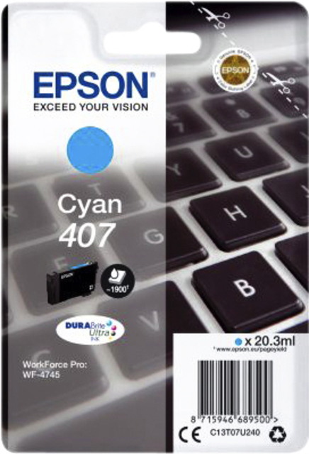 Inktcartridge Epson 407 T07U240 blauw afbeelding