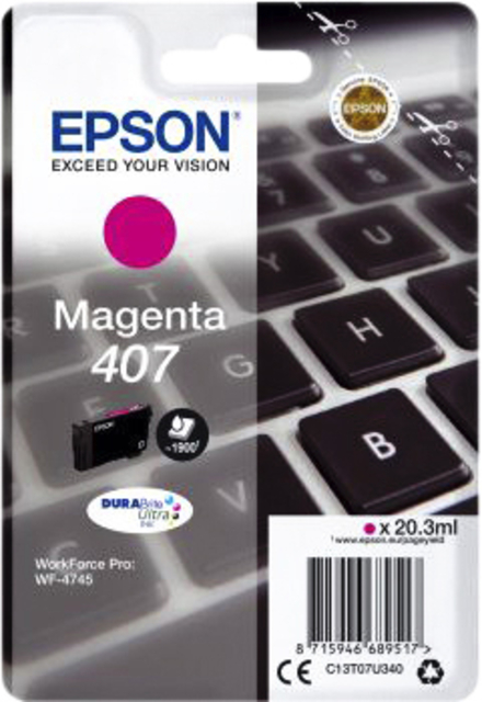 Inktcartridge Epson 407 T07U340 rood afbeelding