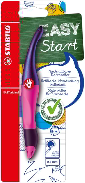 Rollerpen STABILO Easyoriginal rechtshandig hologr ed M magenta blist afbeelding
