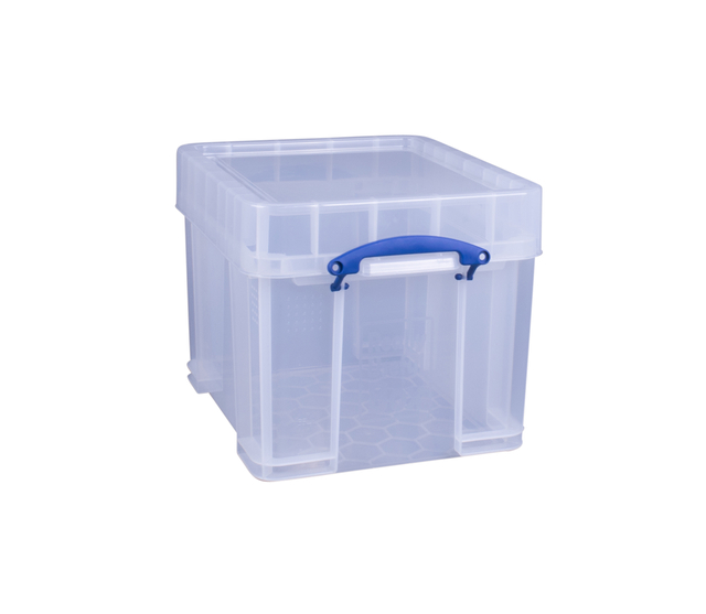 Opbergbox Really Useful 35 liter 480x390x345mm transparant wit afbeelding
