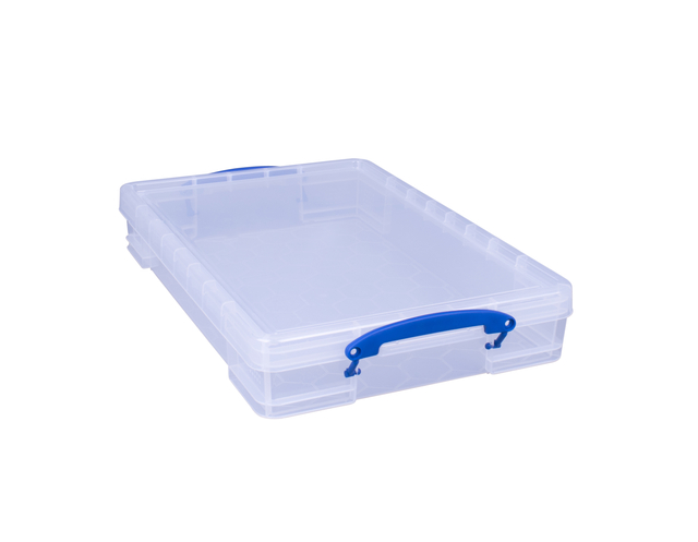 Opbergbox Really Useful 10 liter 520x340x85mm transparant wit afbeelding
