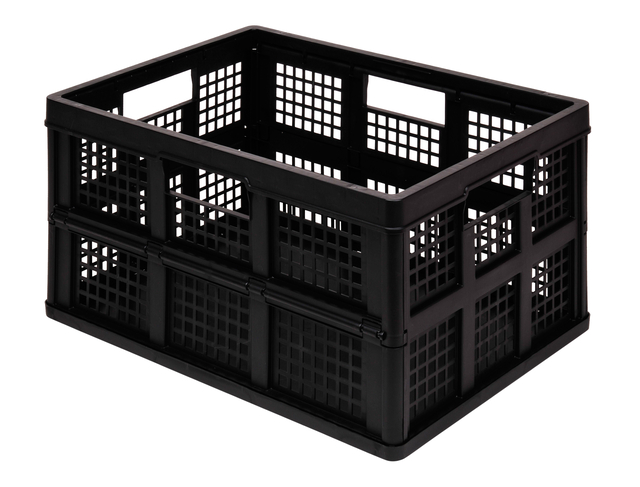 Opbergkrat Really Useful 45 liter 570x390x285mm opvouwbaar zwart afbeelding