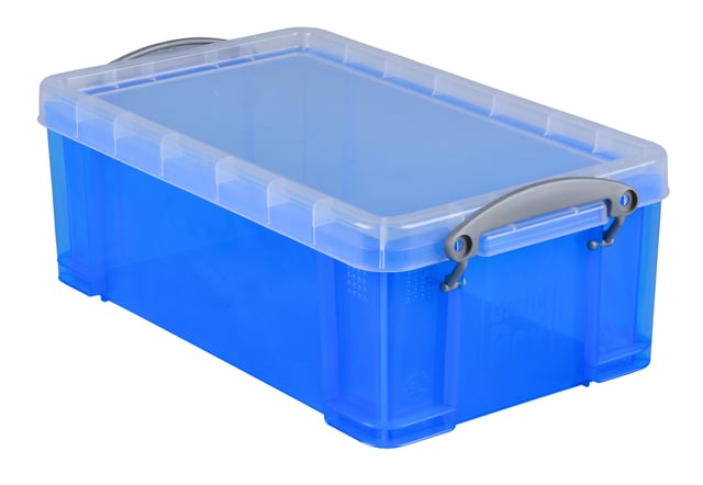 Opbergbox Really Useful 5 liter 340x200x125mm transparant blauw afbeelding