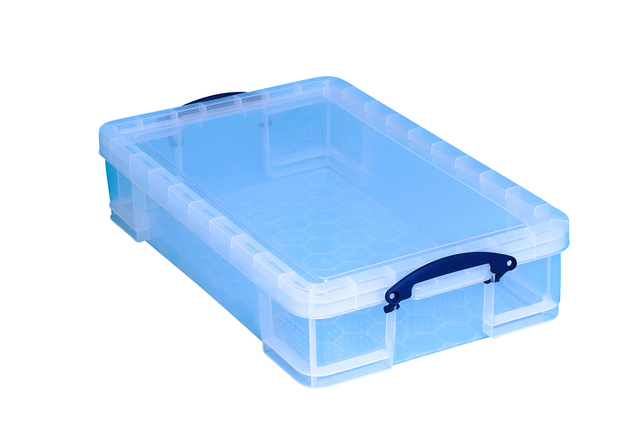 Opbergbox Really Useful 33 liter 710x440x165mm transparant wit afbeelding
