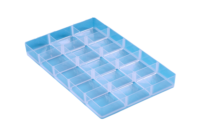 Vakkenverdeler Really Useful 4/9 liter15 vakken 342x215x35mm transparant afbeelding