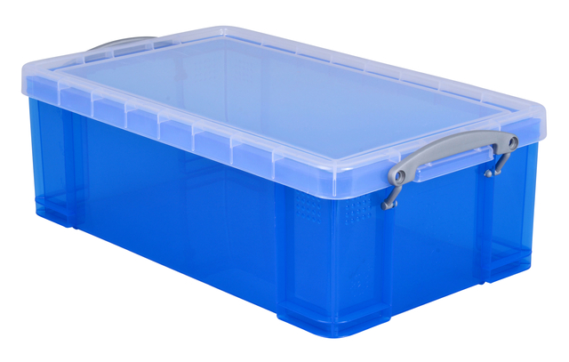 Opbergbox Really Useful 12 liter 465x270x150mm transparant blauw afbeelding