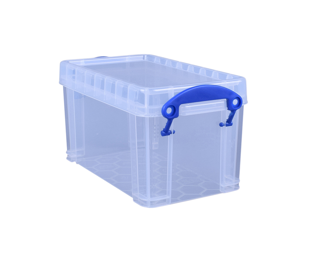 Opbergbox Really Useful 2.1 liter 240x130x125mm transparant wit afbeelding