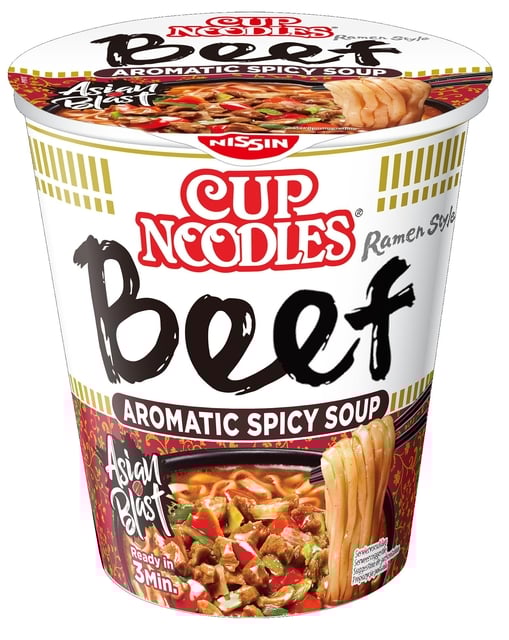 Noodles Nissin 5 spices beef cup afbeelding