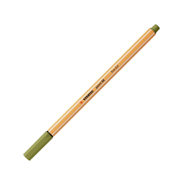 Fineliner STABILO point 88/37 fijn moddergroen afbeelding