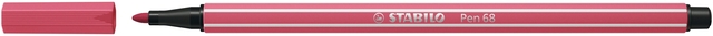 STABILO Pen 68 Brush - Premium Brush Viltstift - Strawberry Red - per stuk