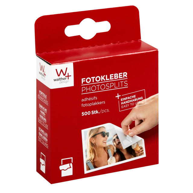 Fototape walther design 13x17mm wit 500 stuks afbeelding