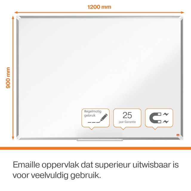 Whiteboard Nobo Premium Plus 90x120cm emaille — Foto 2 van 2