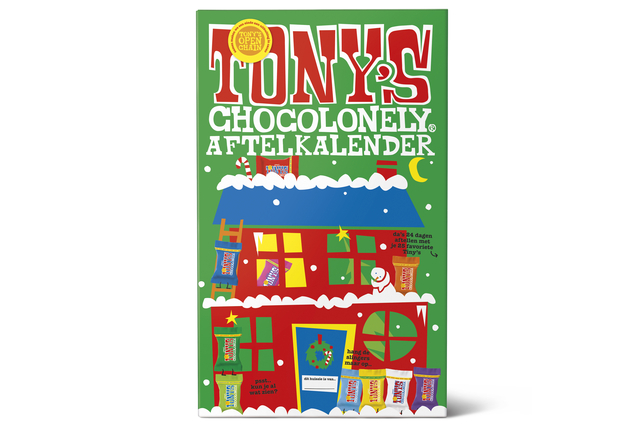 Chocolade Tony&apos;s Chocolonely Kerst big Tiny calendar 225gr assorti afbeelding