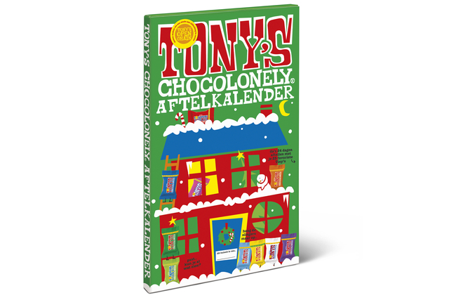 Chocolade Tony's Chocolonely Kerst big Tiny calendar 225gr assorti — Foto 2 van 2