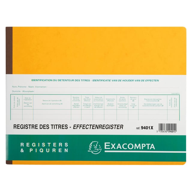 Effectenregister Exacompta BV SLR 240x320 80vel assorti afbeelding