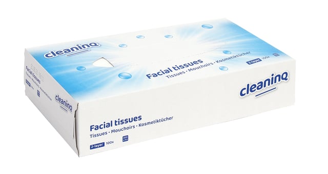 Facial tissues Cleaninq 2-laags 100stuks afbeelding