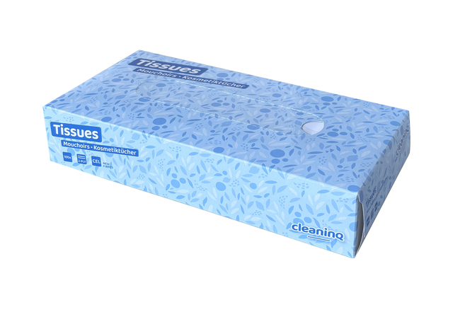 Facial tissues Cleaninq F1 2-laags 100 vel wit — Foto 2 van 2