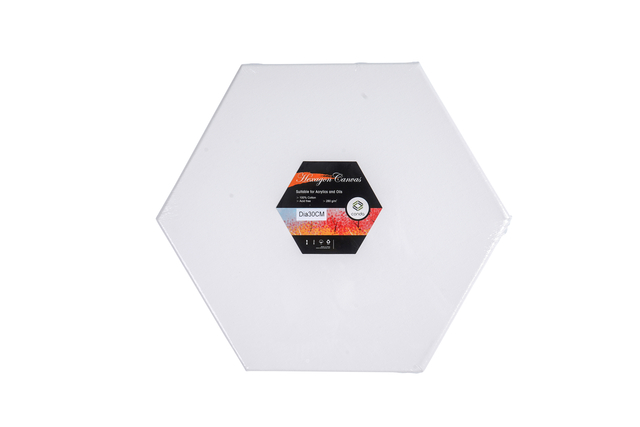 Canvas Conda Hexagon 30 cm gebleekt katoen afbeelding