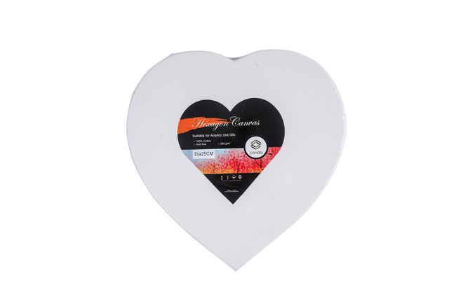 Canvas Conda hart 25 cm gebleekt katoen afbeelding