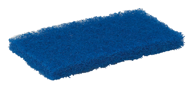 Schuurspons Vikan medium 125x245x23mm blauw nylon afbeelding