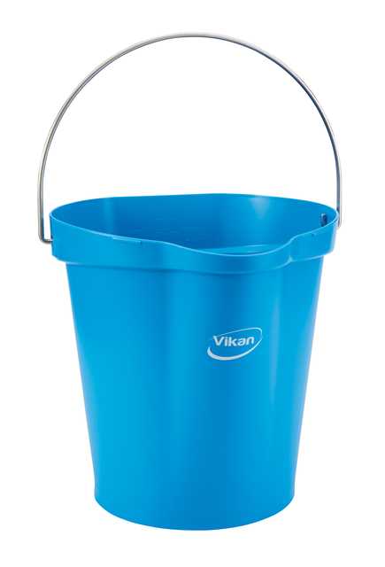 Emmer Vikan met schenktuit en maat 12l blauw afbeelding