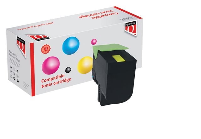 Tonercartridge Quantore alternatief tbv Lexmark 80C2SY0 geel afbeelding