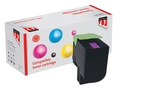 Tonercartridge Quantore alternatief tbv Lexmark 80C2SM0 rood afbeelding