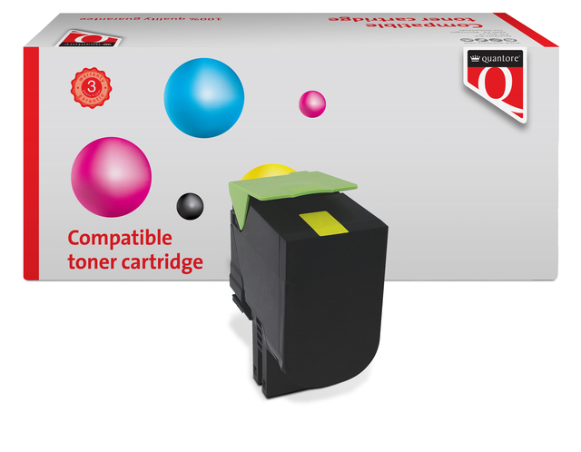 Tonercartridge Quantore alternatief tbv Lexmark 71B20Y0 geel afbeelding
