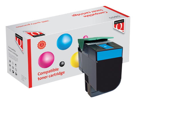 Tonercartridge Quantore alternatief tbv Lexmark C544X2CG blauw afbeelding