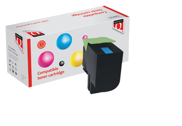 Tonercartridge Quantore alternatief tbv Lexmark 80C2HC0 blauw afbeelding