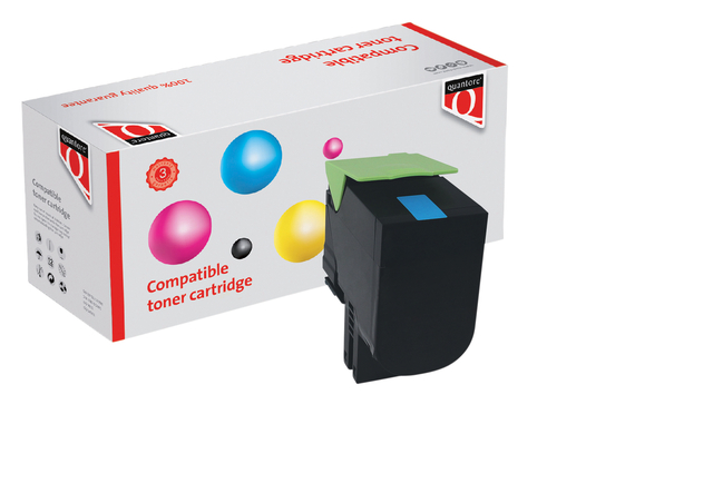 Tonercartridge Quantore alternatief tbv Lexmark 80C2XC0 blauw afbeelding