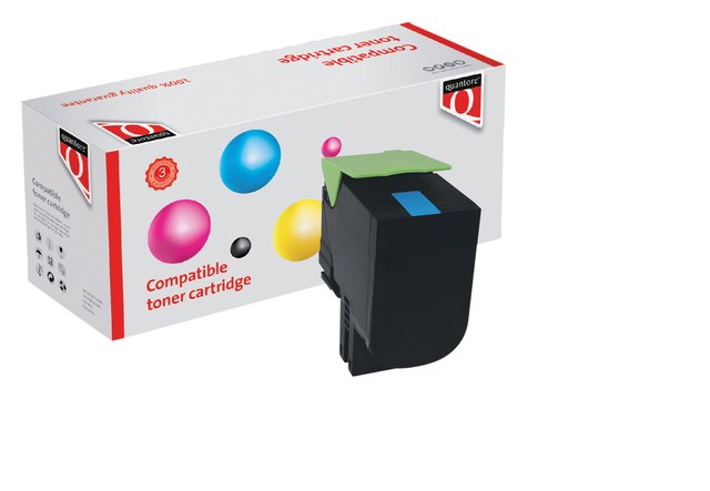 Tonercartridge Quantore alternatief tbv Lexmark 70C0X20 blauw afbeelding