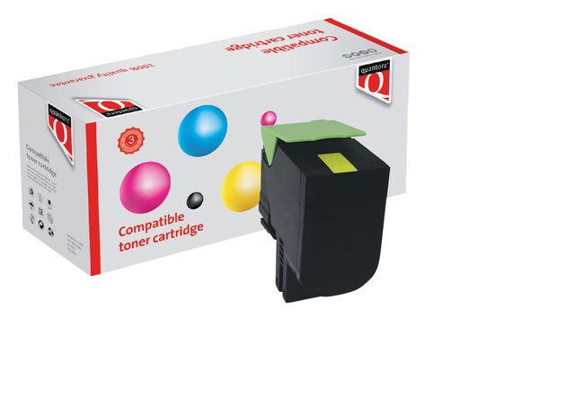 Tonercartridge Quantore alternatief tbv Lexmark 80C2HY0 geel afbeelding