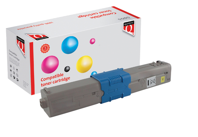 Toner Quantore alternatief tbv Oki 46490605 geel afbeelding