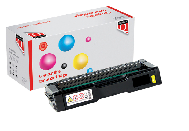 Toner Quantore alternatief tbv Ricoh 407902 geel afbeelding