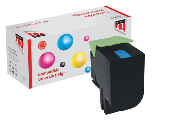 Tonercartridge Quantore alternatief tbv Lexmark 24B6008 blauw afbeelding