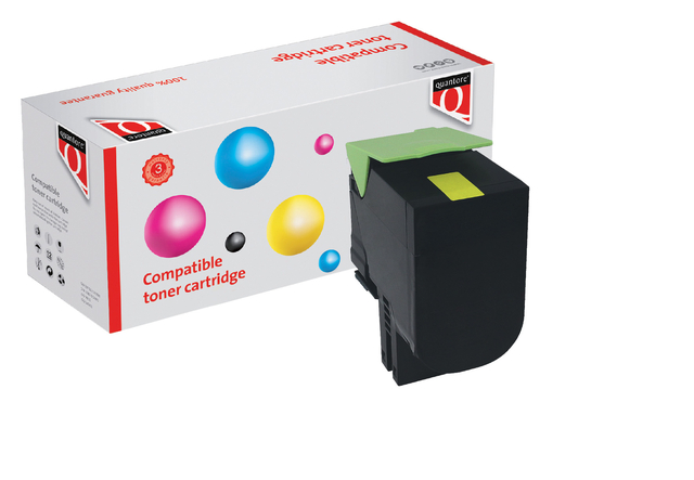 Tonercartridge Quantore alternatief tbv Lexmark 24B6010 geel afbeelding