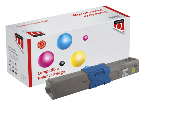 Toner Quantore alternatief tbv Oki 44844505 geel afbeelding