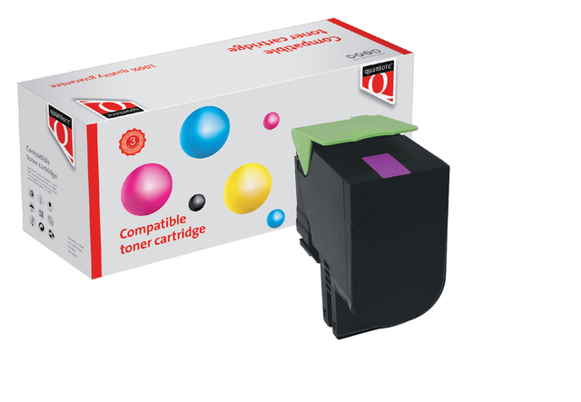 Tonercartridge Quantore alternatief tbv Lexmark 24B6009 rood afbeelding