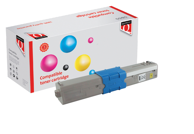 Toner Quantore alternatief tbv Oki 44973509 geel afbeelding