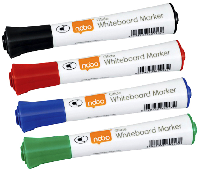 Whiteboardmarker Nobo Glide rond assorti 2mm 10st afbeelding