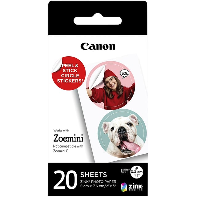 Fotopapier Canon Zoemini ZP-2030-2C 20 vel afbeelding