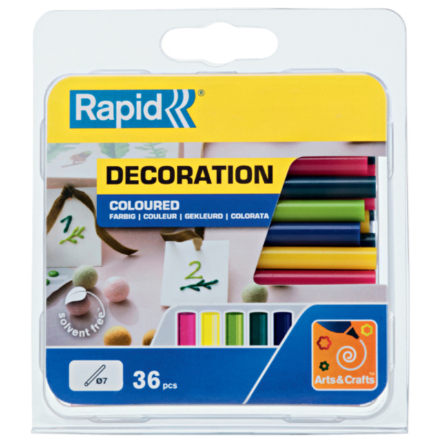 Lijmpatroon Rapid 7mm 5 kleuren assorti afbeelding